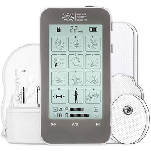 TENS Unit Muscle Stimulator - Non-Invasive EMS Therapy Machine for Neck, Shoulder & Back Pain Relief, Sciatica, Arthritis - Safe & Portable with 12 Modes & 20 Intensity Levels