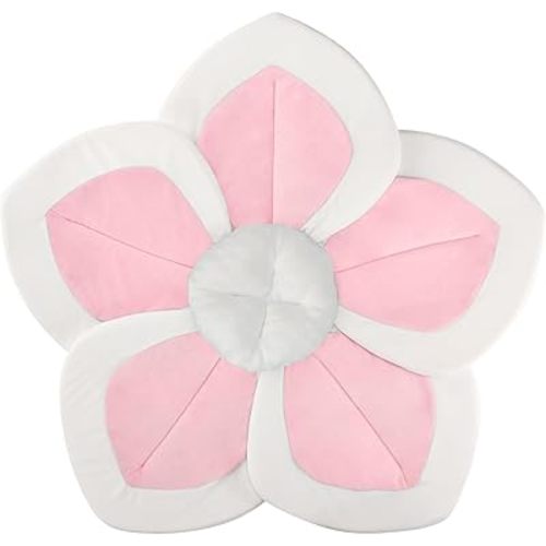 Baby Bath - Flower Baby Bath Pad Infant Bathtub Mat for Bathtub Tub Sink(Pink White)