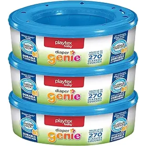 Diaper Genie Bags Refills 270 Count (Pack of 3) with Max Odor Lock | Holds Up to 810 Newborn Diapers