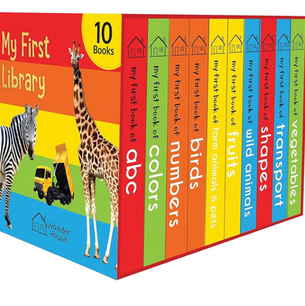My First Library: Boxset of 10 Board Books for Kids