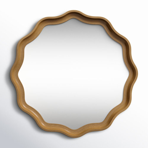 Joss & Main Canonbury Round Scalloped Wooden Wall Mirror & Reviews | Joss & Main