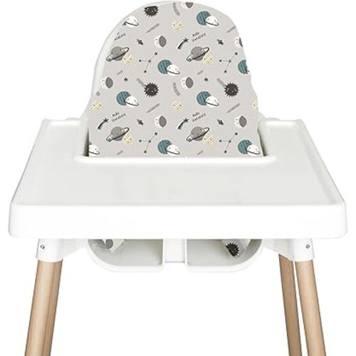 Highchair Cushion Cover for Inflatable Cushion, Compatible for IKEA Antilop Highchair, High Chair Accessories Stain-Proof and Wipeable Cushion Cover (Cushion NOT Included)(OutofSpace)