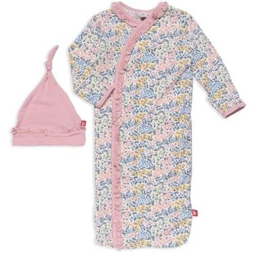 Magnetic Me Modal Newborn Sleeper Gown & Hat Set | Silky Soft Modal Fabric Sleep Sack