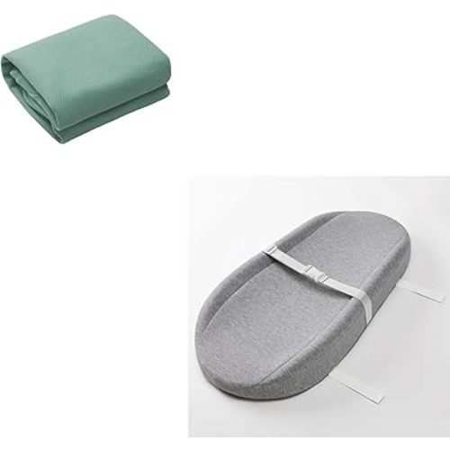 Changing Pad with Gray Cover + Green Pad Cover Only Bundle