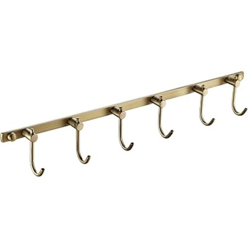 WINCASE Brass Hook Rack - 6 Hooks