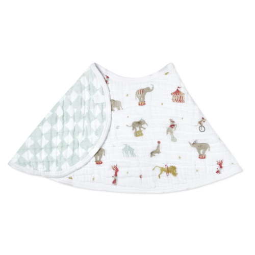 aden + anais™ essentials Cotton Muslin Burpy Bib, Multi-color, Elephant Circus, Unisex