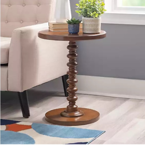 Brown Wood Spindle Side Table | Kirklands Home