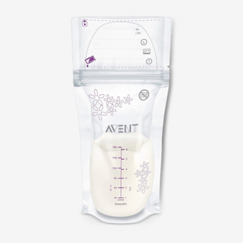 Philips AVENT Breast Milk Storage Bags, Clear, 6 Ounce, 50 Pack, SCF603/50