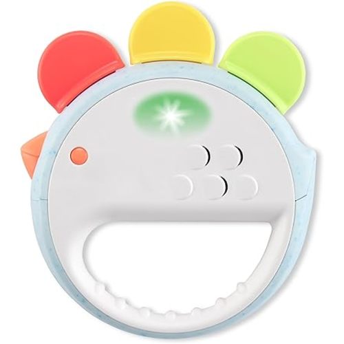 Skip Hop Musical Baby Toy with Sounds Lights and Music, Farmstand Feelin' Clucky Tambourine, Age 9m+