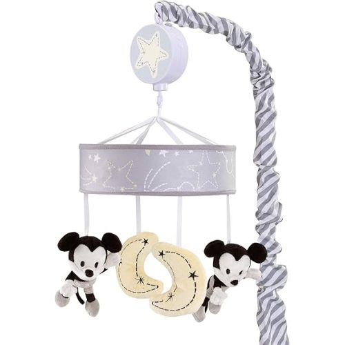 Lambs & Ivy Disney Baby Mickey Mouse Musical Baby Crib Mobile, Gray/Yellow , 27x8.5x8.5 Inch (Pack of 1)