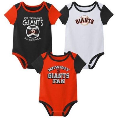 MLB San Francisco Giants Infant Boys' 3pk Bodysuit - 3-6M: Team Logo Sports Apparel