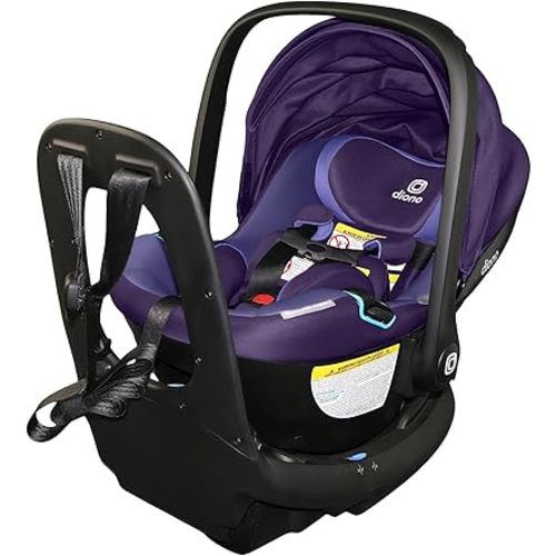 Diono LiteClik30 RXT SafePlus Infant Car Seat and Base, Rear-Facing for Infants 4-30lbs, SafePlus Engineering, with Infant Insert, UPF 50+ Sunshade (Purple Wildberry)