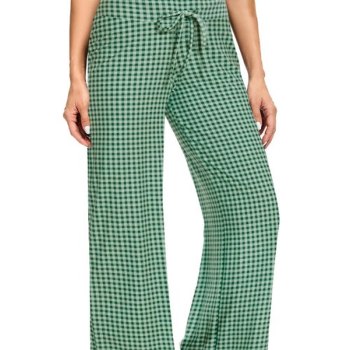ZOOSIXX Soft Black Pajama Pants for Women, Wide Leg Comfy Casual Lounge Yoga Capri Pants 22'' / 30''