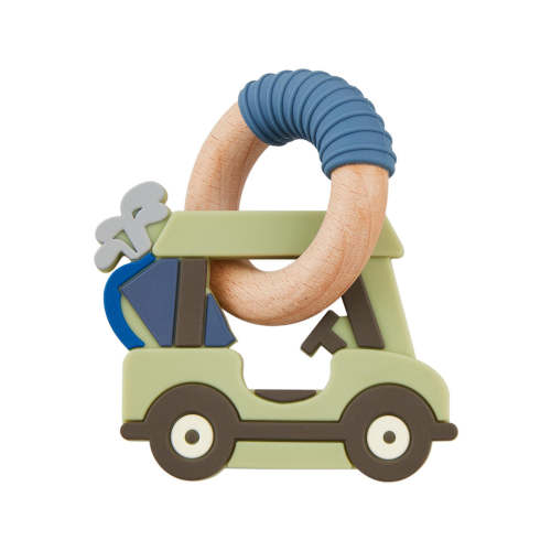 Silicone Teether, Green Golf Cart