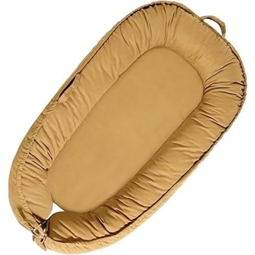 Baby Lounger - Baby Lounger Pillow for Newborn 0-24 Months, Infant Lounger with Soft Breathable Cotton Cover, Lightweight Portable Baby Nest for Tummy, Co Sleeping or Travel