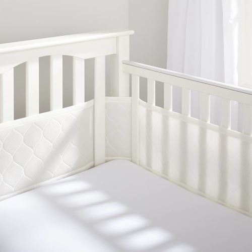 BreathableBaby Deluxe Embossed Mesh Crib Liner, Natural