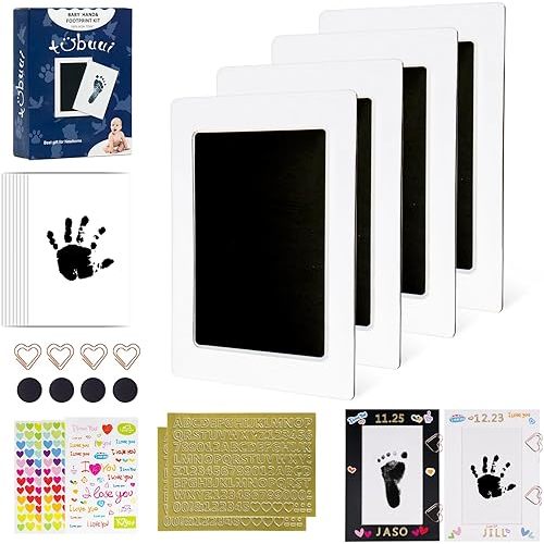 Inkless Baby Hand and Footprint Kit,Clean Touch Ink Pad for Baby Footprint Kit,No Mess Dog Paw Print Kit,DIY Footprint Ink for Baby Keepsake Gifts for Boys and Girls