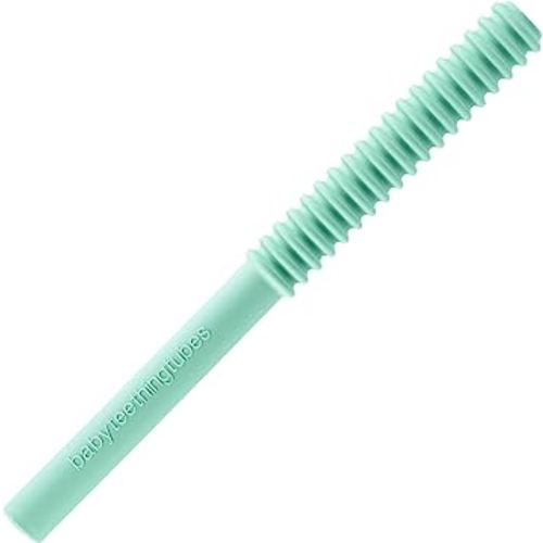 Baby Teething Tubes - Made in The USA Baby Teething Toys - Soft & Durable Infant Toys and Toddler Silicone Teether - 7 Inches, Mint - Baby Must Haves for Teething Relief - Food Safe & Easy to Clean