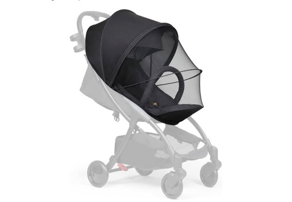 Beberoad Love Universal Stroller Sun Shade & Mosquito Net – 2-in-1 Baby Stroller Cover with UV Protection & 2-Way Zipper for Infant Carriages, Prams, and Travel Strollers (Black)
