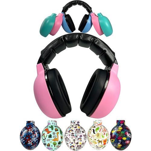 ZIPZ Baby & Toddler Earmuffs – Innovative Design – Change Colors with Magnetic Shells – Hearing Protection Headphones 0-4 yrs