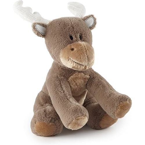 Levtex Baby - Logan Stuffed Toy - Moose - Brown, Taupe and White - Nursery Accessories - Size: 4.5 x 7 x 14in.