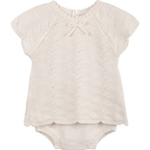 Kids' Lacy Cotton Knit Top & Bloomers Set, Newborn