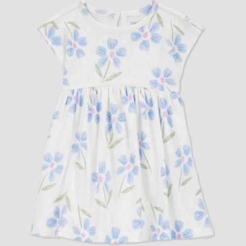 Carter's Just One You®️ Baby Girls' Floral Printed Dress Set - White 18m