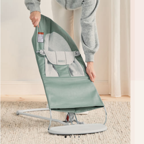BabyBjörn Replacement Fabric Seat for Bouncer Balance Soft - Sage Green/Gray
