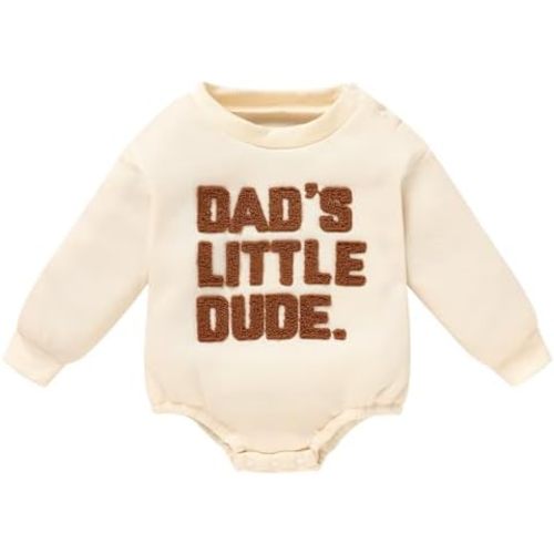 GRNSHTS Newborn Baby Boy Outfit Long Sleeve Oversized Romper Toddler Boy Coming Home Outfit Baby Boy Fall Winter Clothes