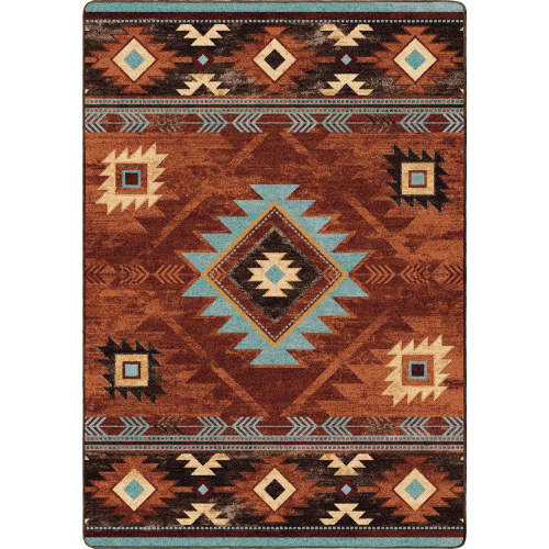 Whiskey River - Rust Rug