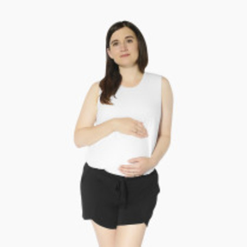 Kindred Bravely Bamboo Maternity & Postpartum Lounge Shorts - Black, Medium