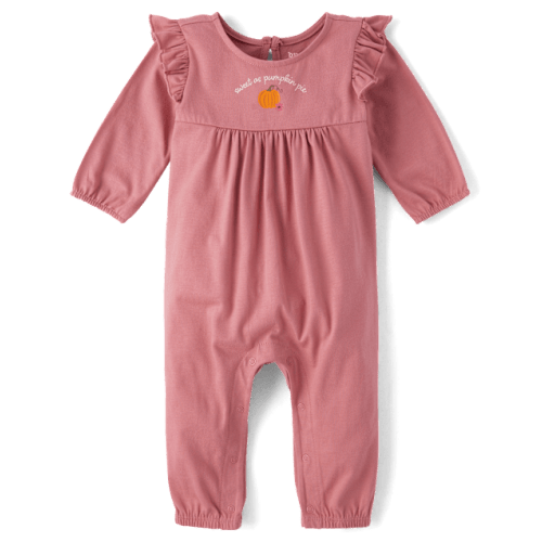 Baby Girls Pumpkin Pie Jumpsuit - Pink