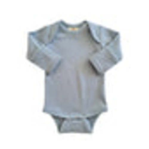 Dusty Blue / Organic Ribbed Long Sleeve Bodysuit – SpearmintLOVE