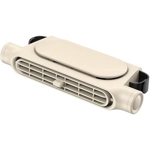 Car Fan Seat Cooling Fan, USB Car HeadrestFan for Front Rear Seat, CarFan for Backseat, USB Powered 3 Speeds Portable CarCoolingFan (Beige)