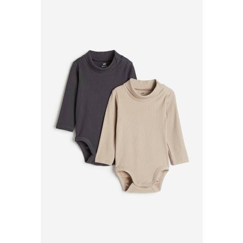 2-PACK RIBBED TURTLENECK BODYSUITS