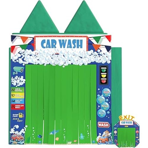 Play Panel for Kids Play Couch Foam Sofa Childrens Home Play Modular Couch (Sofa not Included) - Car Wash - Set of 2 (Entrance & Exit)
