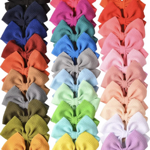 Prohouse 30 PCS Big Bows Baby Nylon Headbands Hairbands Hair Bows Elastics for Baby Girls Newborn Infant Toddler Child Hair Accessories