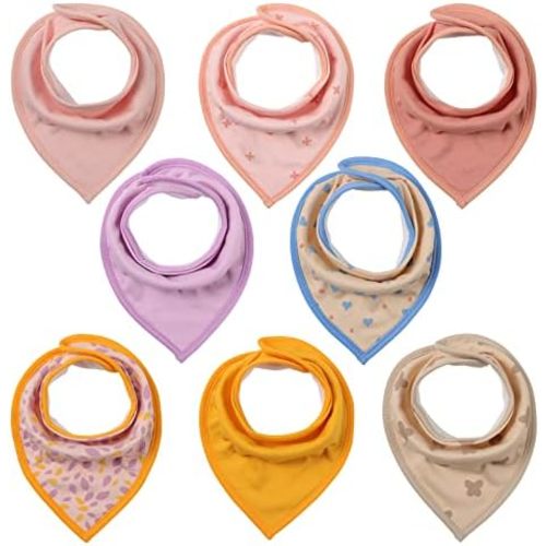 Bandana Drool Bibs Drool Bibs 100% Cotton for Unisex Boys Girls Multiple Colors Baby Bib Set for Teething