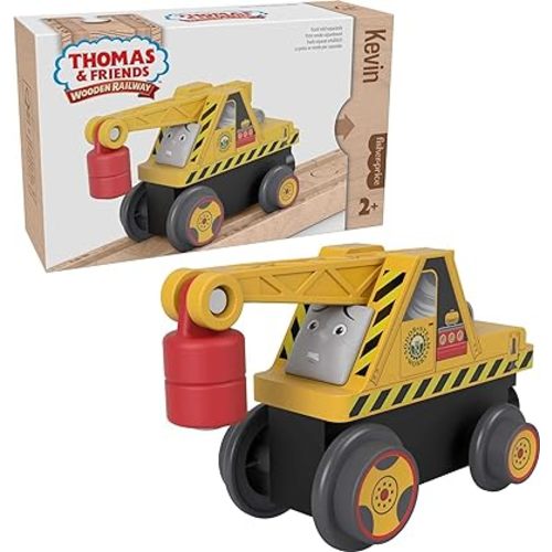 Thomas & Friends Wooden Railway Toddler Toy Kevin The Crane Push-Along Wood Vehicle for Preschool Kids Ages 2+ Years (Amazon Exclusive)