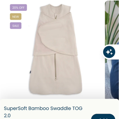 HALO Supersoft Bamboo Swaddle 2.0 TOG in Oat | Cozy & Breathable