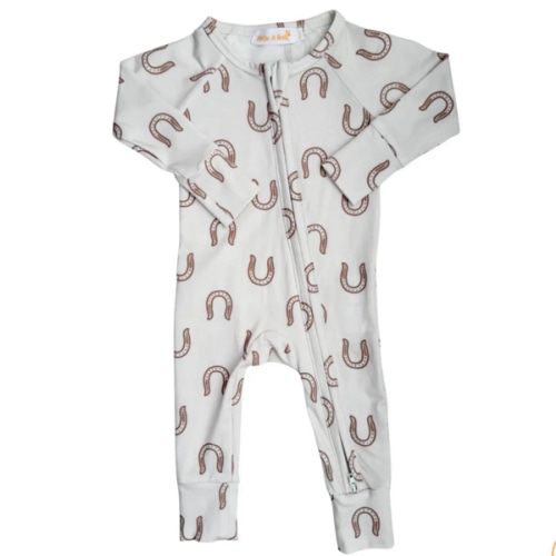 Zip Romper | Western Horse Shoe