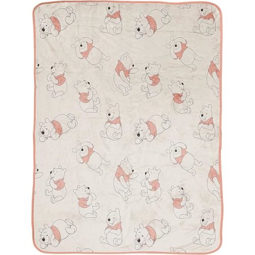Jay Franco Disney Winnie The Pooh Kid's Throw Blanket - Plush 46" x 60" Throw Blanket for Boys & Girls, Soft Fleece Throw Blanket for Toddlers, Cozy, Fade Resistant Blanket for Kids