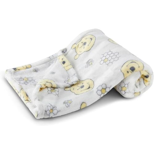 Disney Characters Flannel Fleece Baby Blanket - Soft & Cozy 30x40 Inches, Featuring Mickey Mouse, Minnie Mouse, Winnie The Pooh, and Dumbo