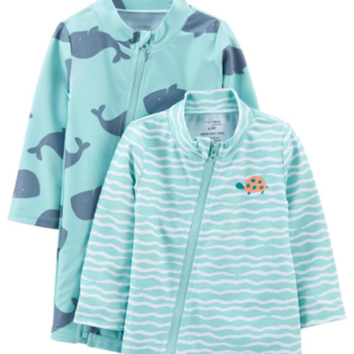 Simple Joys by Carter's Boys' 2-Pack 1-Piece Zip Rashguards