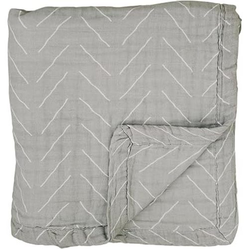 Mebie Baby Muslin Quilt, Desert Sage, 100% Cotton Baby Blanket for Girls and Boys, Newborns, Toddlers, Soft Swaddle, 47"x47"