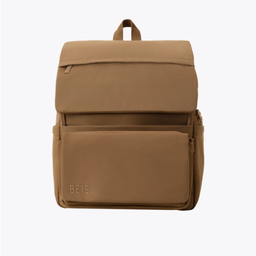 BÉIS 'The Ultimate Diaper Backpack' in Camel - Diaper Bag Backpack in Camel Brown