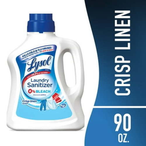 Lysol Laundry Sanitizer, Crisp Linen, 90 oz, Rinse Additive, Kills Bacteria, Removes Odors