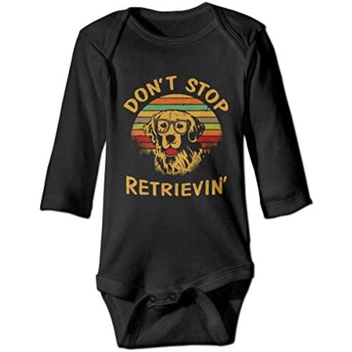 Don't Stop Retrieving Golden Retriever Themed Baby Onesie Unisex Romper Playsuit