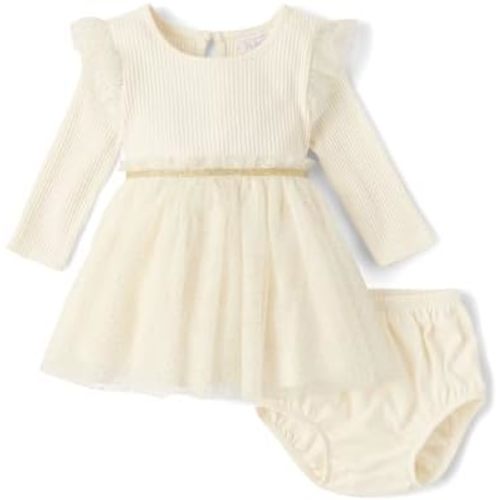 The Children's Place Baby Girls' and Newborn Casual Long Sleeve Dresses