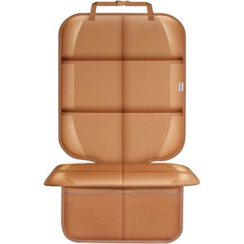 Meolsaek Car Seat Protector for Child Car Seat, Durable 600D Fabric Waterproof Car Seat Cover with Thick Pad Non-Slip Backing (No Imprints)